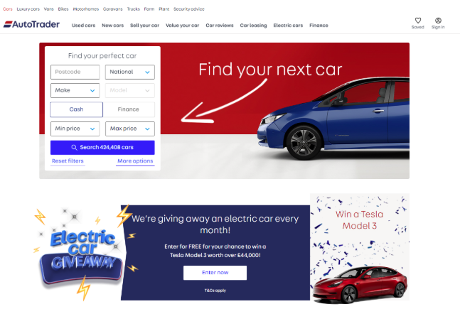 英国Autotrader：英国二手车交易网站官网介绍