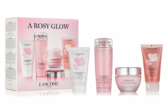 LANCÔME 兰蔻A Rosy Glow护肤4件套（价值$90） 上新价$72，换购小黑瓶礼包+满赠多好礼